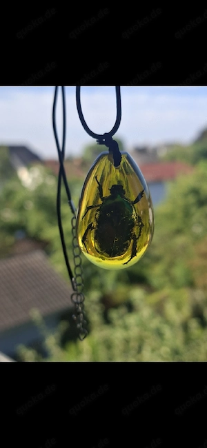 Schlüsselanhänger aus Harz mit echtem Insekt   Unikat