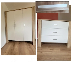 PAIDI Kinderzimmer Tore 3-teilig:Eiche Ecru Schrank, Kommode, Regal
