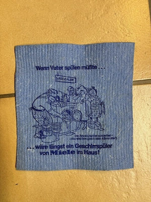 Vintage Miele Spüllappen Wischtuch 1960 1970er Jahre, sehr gut erhalten 