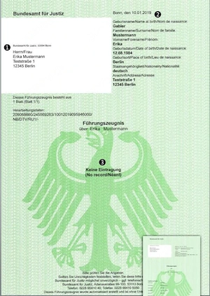 Führungszeugnis ohne Einträge kaufen