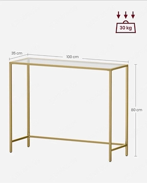 2 Konsolentische Beistelltische in Gold