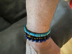 ECHTES TÜRKIS-ARMBAND   Für Damen und Herren - Umfang 18 cm
