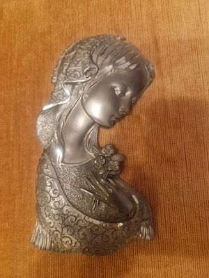 Silber Zinn Figur aus den1980 auf Samt