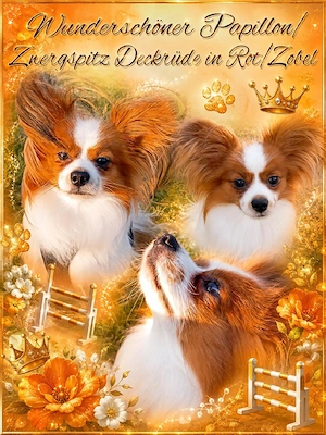 Wunderschöner Papillon Zwergspitz Deckrüde 