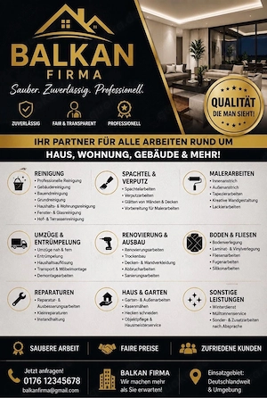Zuverlässiger Service rund um Haus, Wohnung und Gebäude! 