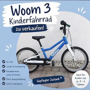 Gut erhaltenes Woom 3 Kinderfahrrad 