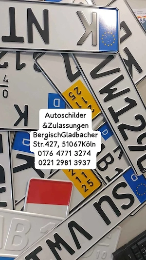 Autokennzeichen & Fun-Schilder