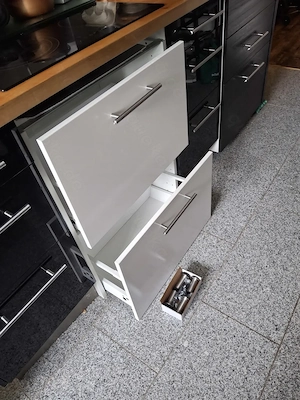 IKEA METOD Unterschrank mit 2 Schubladen, weiß Veddinge weiß, 60x37 cm