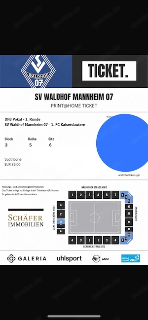 sv waldhof mannheim gegen kaiserslautern karten 
