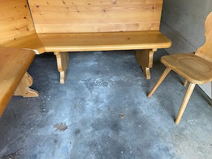 Eckbank, Massivholz +2 Stück Massivholz Stühle