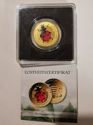 Goldmünze "Siebenpunkt Marienkäfer" 1 500 oz 999er Feingold mit Zertifikat