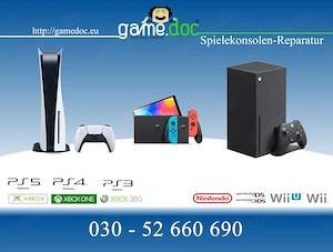 PS5 reparatur PS4 reparatur PS3 reparatur playstation defekt gamedoc berlin
