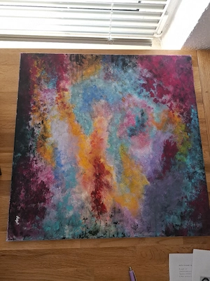 Acrylgemälde   Farbenharmonie " 50x50cm