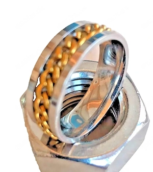 Drehbarer Kettenring für Damen und Herren, modischer Schmuck, Schnäppchen. 