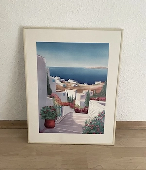 Bild mit einem mediterranen Motiv (Maße 40 cm x 50 cm)