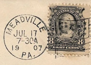Washington-Ehepaar Frankatur auf US-Konsulatsbrief von 1907 (T117) Bild 5