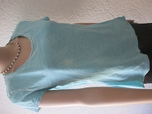 NEU Klassisch modern Washed Look Kurzarm Basic T-Shirt STREET ONE Gr. 36- 38  S aqua türkis