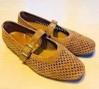 Paul Green Super-Soft Ballerina mit Spange Gr. 38,5   5,5 braunes Veloursleder !