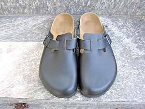 Birkenstock Bosten Gr.42 normale Weite Glattleder schwarz NEU!