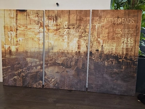 Cooles Leinwandbild, dreigeteilt