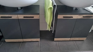 Vicco Niko Waschbeckenunterschränke   Anthrazit Viking Oak   60 cm