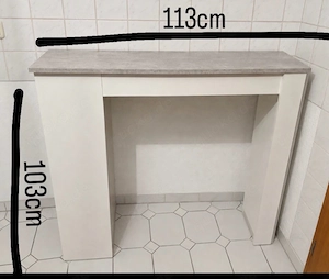 Küchen Regal  Beistelltisch in Weiß mit Betonoptik-113 50  103cm
