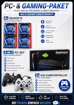 PC- & Gaming-Komplettpaket   Headsets, Controller & Zubehör