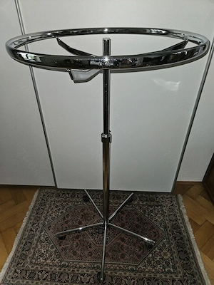 Wie neu! Profi Kleiderständer rund Chrom Ständer Garderobe 5 Rollen Laden Geschäft Ausstellung TOP