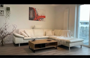 Ecksofa von W. Schillig   240x284 cm, Weiß, mit verstellbaren Rückenlehnen