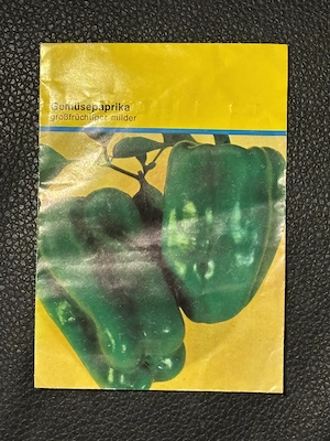 Vintage Samentüte "Gemüseparika", aus 1983, guter Zustand (vermutlich aus der DDR)