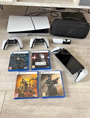 PS5 Konsole mit Zubehör und Spielen