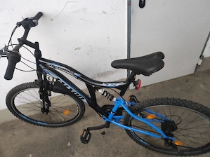 Talson Herren Mountainbike 26 Zoll Vollgefedert Schwarz Blau Funktioniert Einwandfrei 