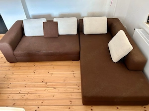 XXL Ecksofa Couch | Mega bequem | Viel Platz | Dunkelbraun