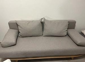 Schlafcouch in beige microfaser 
