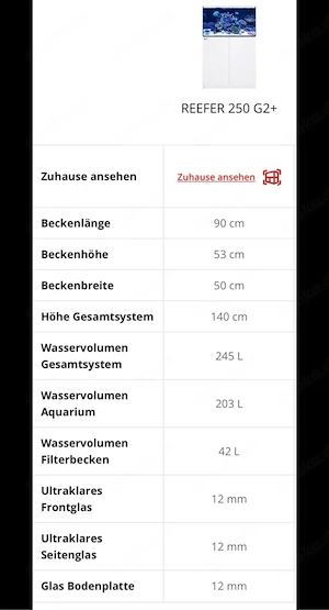 Red Sea Reefer 250 G2+   Meerwasseraquarium Bild 2