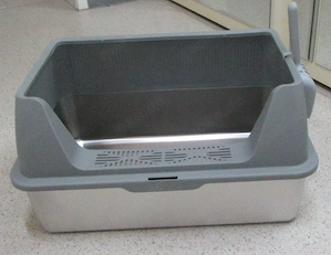 Katzentoilette aus Edelstahl