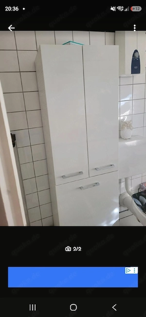badezimmer schrank Hochglanz weißt 