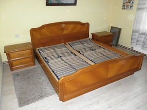 Hochwertiges Doppelbett  Italy Style,180 x 190 cm, Lattenroste, 2 Nachttische