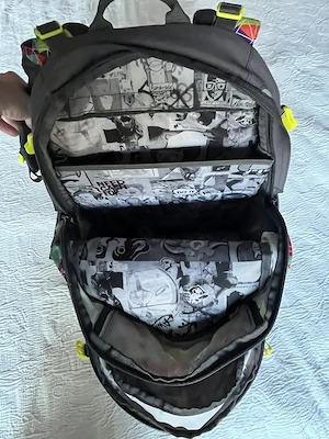 Coocazoo - Schulranzen Rucksack Kinder - grau mit farbigen Mustern Bild 6