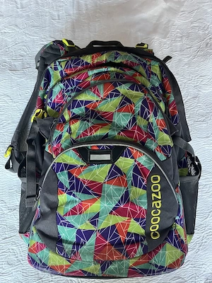 Coocazoo - Schulranzen Rucksack Kinder - grau mit farbigen Mustern