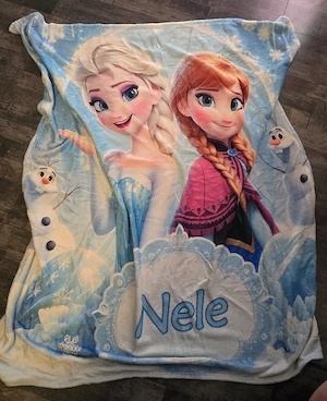 Disney Prinzessin Decke Anna & ELSA Kuscheldecke (personalisiert mit Nele)