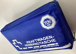 Kraftwagen-Verbandtasche, KFZ-Verbandtasche, first-aid kit, premiers secours. Ungeöffnet.