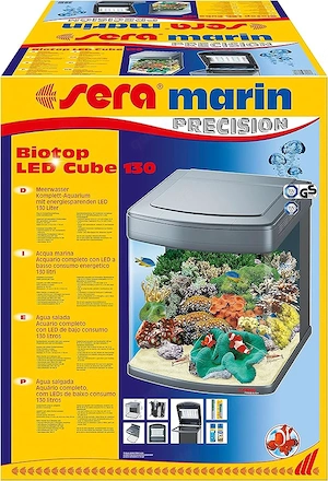 Meerwasseraquarium mit viel Zubehör Sera Marin Biotop LED Cube