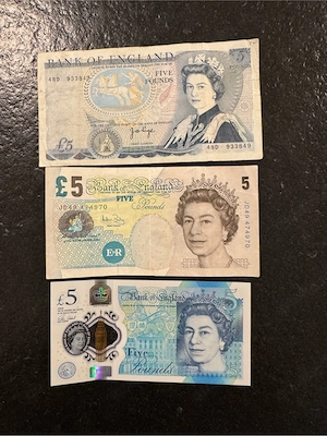 Banknoten aus England