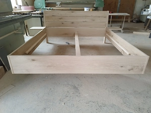 Bett massiv Holz Doppelbett  Eiche 