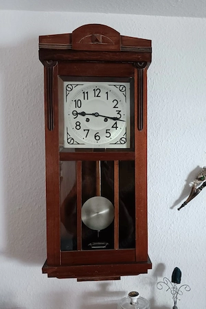 Regulator-Pendeluhr, Orig.Junghans Wanduhr, Jugenstil