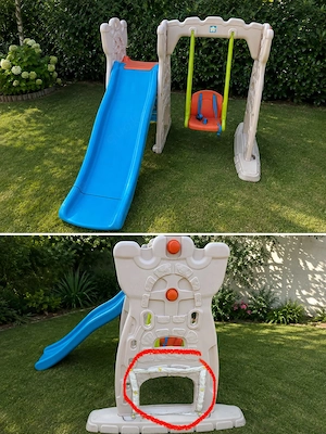Grown Up Spielturum mit Rutsche und Schaukel