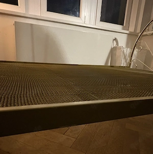 Original DICO Holland Vintage Bettgestell 140x200 Gold Messing 70er Mid-Century Design Bild 5