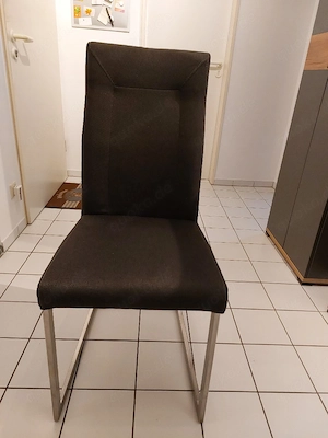 6 Freischwinger Stühle, anthrazit, sehr gut erhalten, VB 