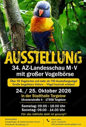 34. AZ-Landesschau und AZ-Landesmeisterschaft 2026 Mecklenburg-Vorpommern